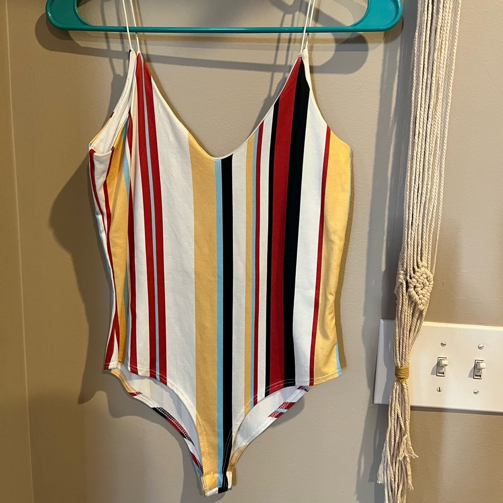 Striped bodysuit